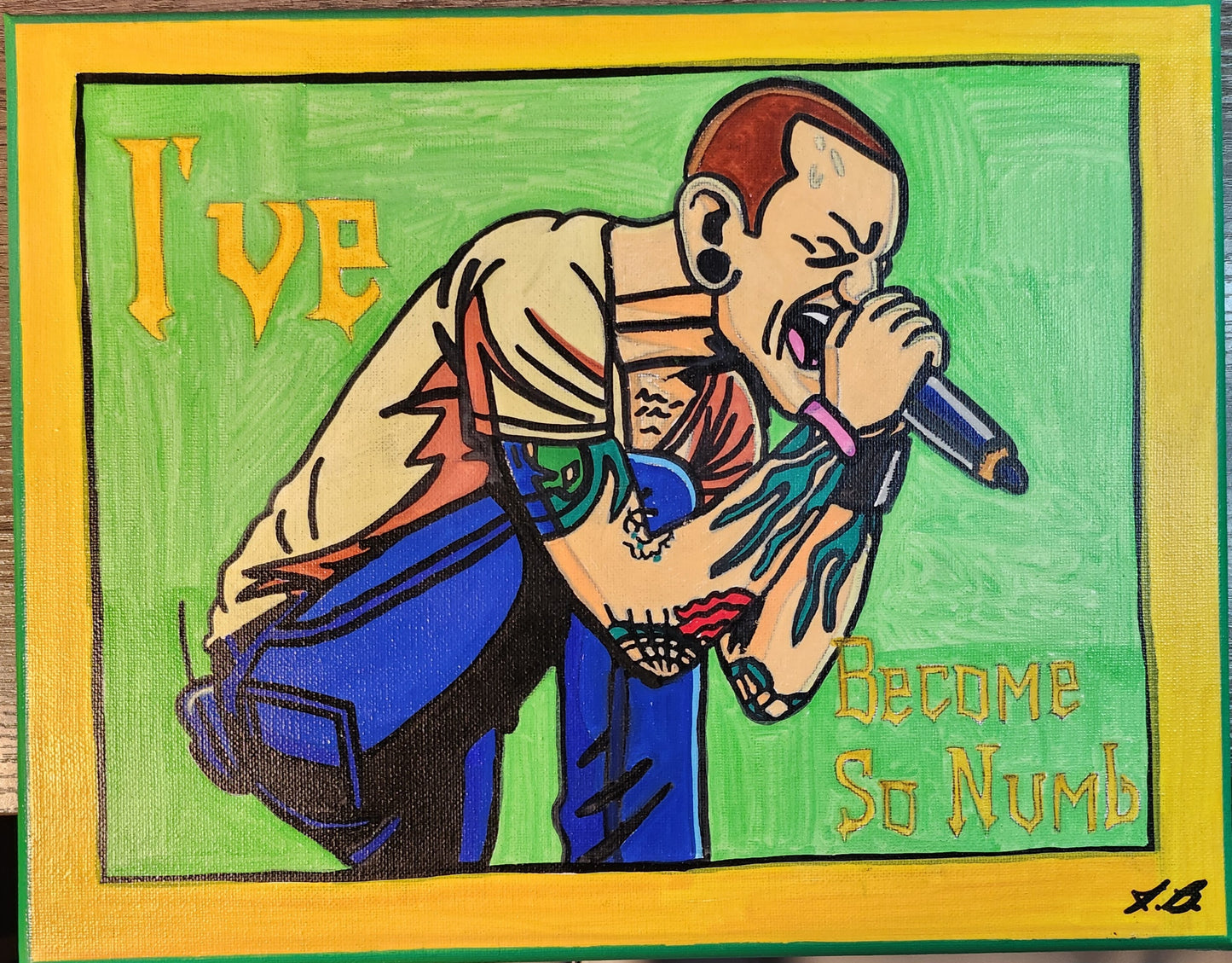 11" x 14" Linkin Park's I've Become So Numb Acrylic Painting On An Canvas