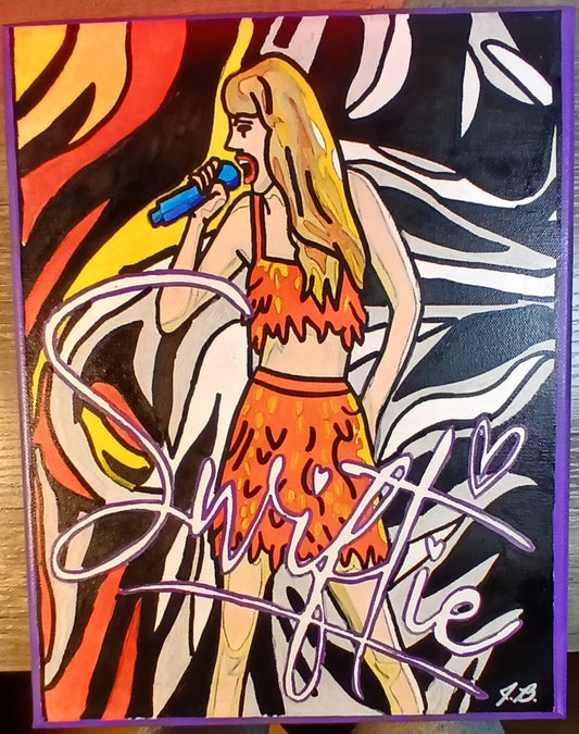 11" x 14" Swiftie Acrylic Painting On A Canvas