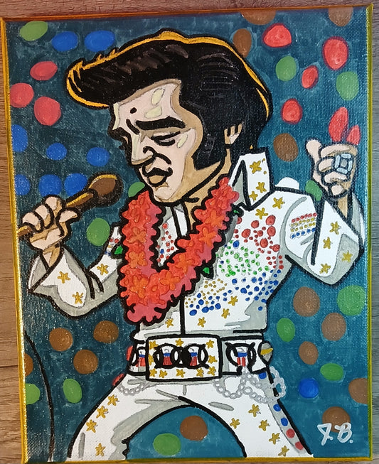 8" x 10" The King Acrylic Painting On A Canvas